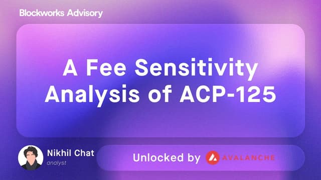 Fee Sensitivity Analysis: Predicting ACP-125's Impact on Avalanche Network Activity