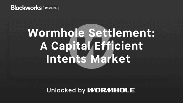 Wormhole Settlement: A Capital Efficient Intents Market
