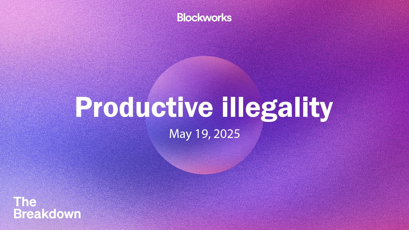 Breaking the law can be productive (for everyone)