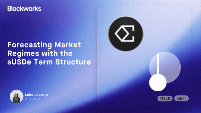 Forecasting Market Regimes with the sUSDe Term Structure